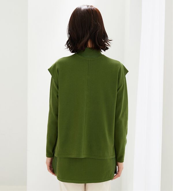 BELLUNA（ベルーナ）の「前後２ｗａｙベスト付ニットアンサンブル（アンサンブル）」｜詳細画像