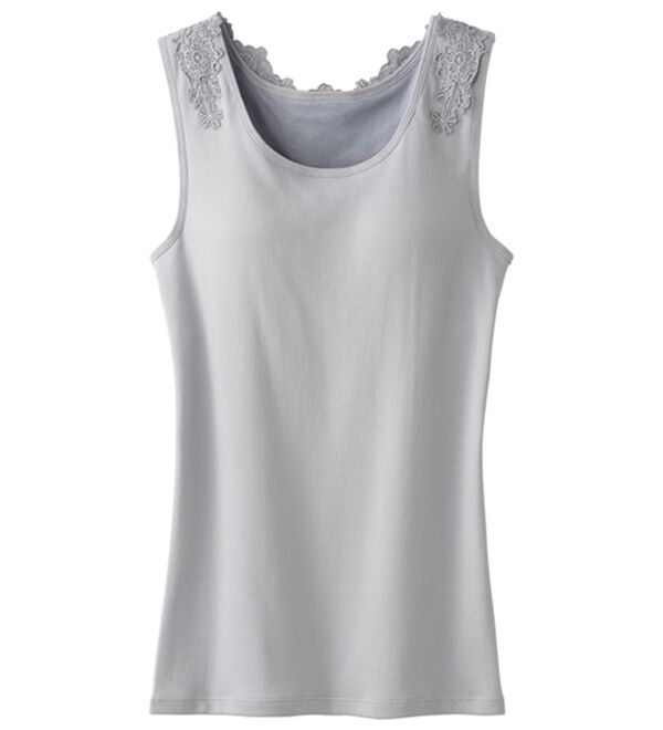 LAVIENNE（ラヴィエンヌ）の「カップ付バックレースタンクトップ（肌着・インナーウェア）」｜詳細画像