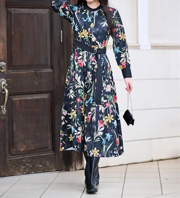 RANAN（ラナン）の「レトロフラワーシャツワンピース（プリントワンピース）」｜詳細画像