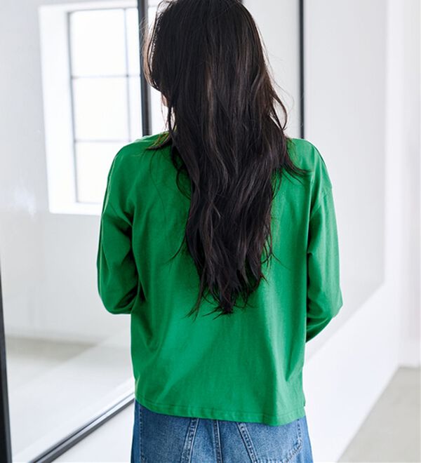 RANAN（ラナン）の「【選べる袖丈】＜BC＞綿100％プチハイネックＴシャツ（カットソー）」｜詳細画像