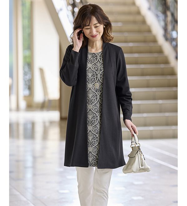 BELLUNA（ベルーナ）の「フクレジャカード使いトッパーアンサンブル（アンサンブル）」｜詳細画像