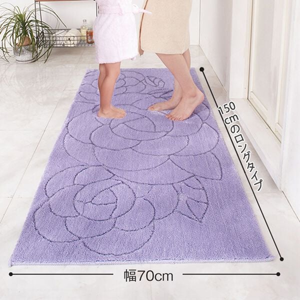 「ローズ柄大判バスマット（バスマット）」｜詳細画像