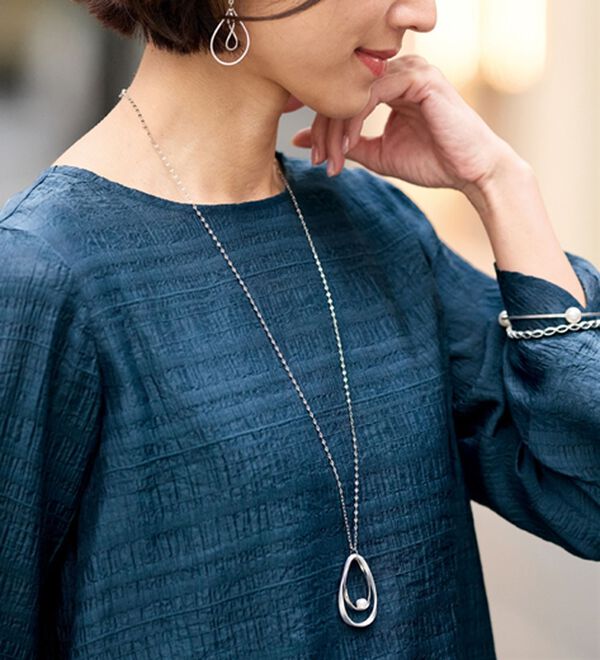 BELLUNA（ベルーナ）の「大人のシアー素材チュニックアンサンブル（チュニック）」｜詳細画像