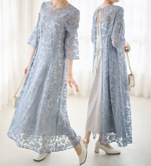 RANAN（ラナン）の「バックリボンデザインレースワンピース（その他ワンピース）」｜詳細画像