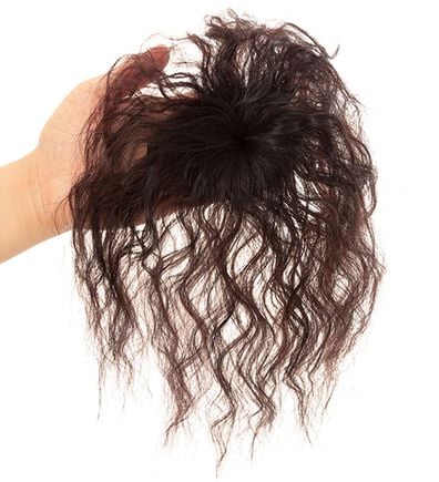 「人毛１００％ウェーブヘアつむじピース　ロングタイプ（ウィッグ・ヘアピース・エクステ）」