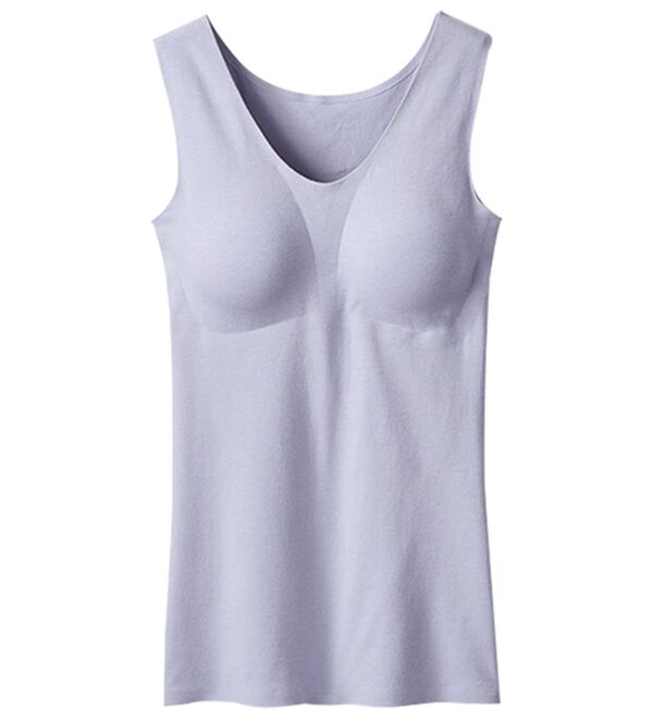 LAVIENNE（ラヴィエンヌ）の「綿混のＳｕ－ｐｉｔａ（スーピタ）カップ付インナー（ブラトップ・カップ付きインナー）」｜ラベンダー