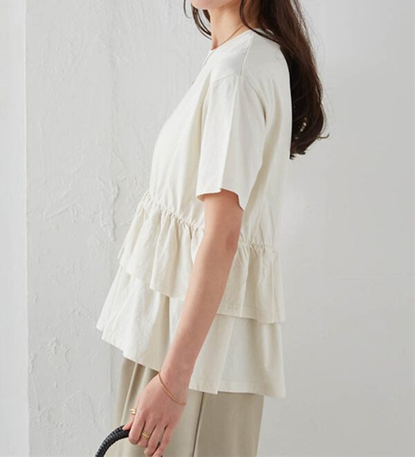 RANAN（ラナン）の「ピグメントフリルトップス（カットソー）」｜詳細画像