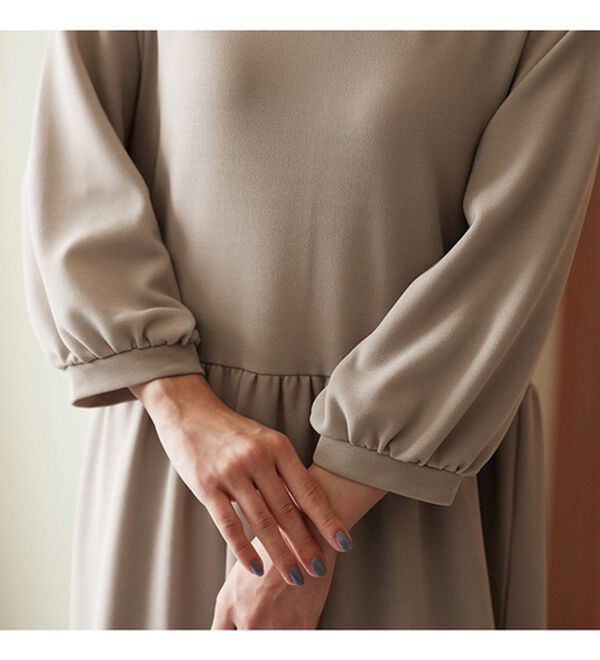 防シワ】お家で洗える！2WAYギャザー切替ワンピース