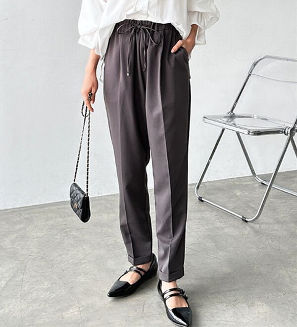 GeeRA（ジーラ）の「美脚とろみタックパンツ（フルレングスパンツ）」｜詳細画像