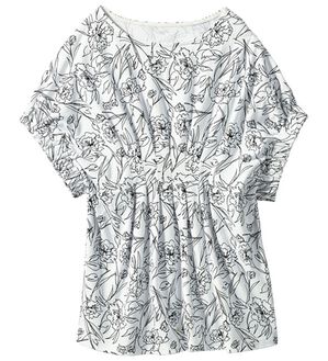 VINNO（ヴィノ）の「キシリトール加工・冷感プリントトップス（カットソー）」｜線花