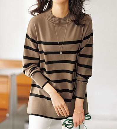 BELLUNA（ベルーナ）の「もちもち素材ハイネックニットプルオーバー（ニット・セーター）」