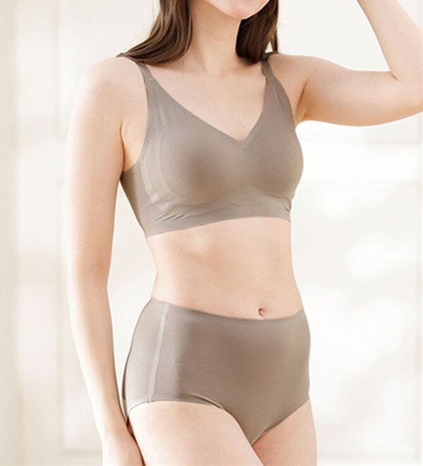 LAVIENNE（ラヴィエンヌ）の「オ―ガニックコットンＳｕ－ｐｉｔａ（スーピタ）ブラ・ショーツ（別売）（ブラジャー）」｜モカ