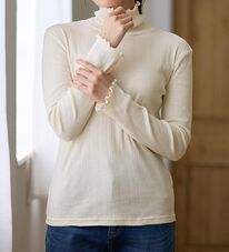 LAVIENNE（ラヴィエンヌ）の「着回し力抜群！綿１００％着映えリブインナー（肌着・インナーウェア）」