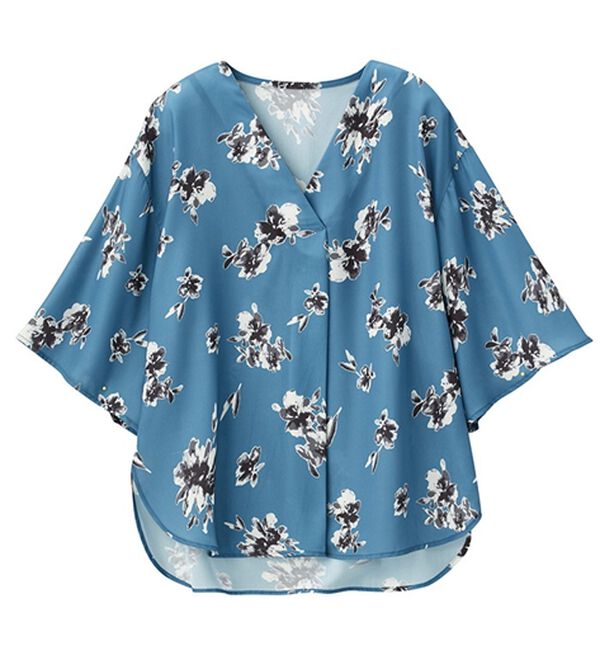 GeeRA（ジーラ）の「花柄フレアースリーブブラウス（ブラウス）」｜詳細画像