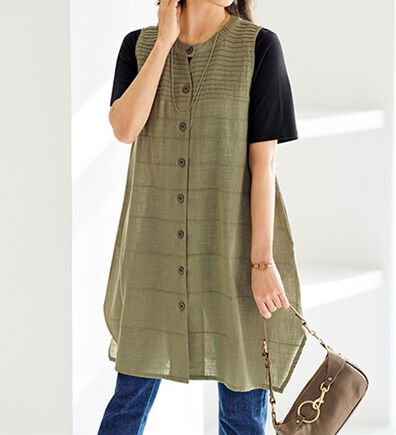 BELLUNA（ベルーナ）の「タック素材コクーンジャンパードレス（ジャンパースカート）」