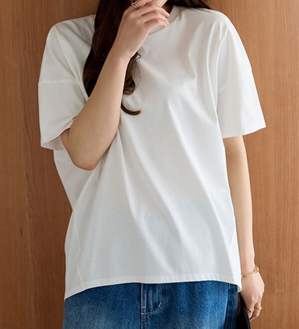 BELLUNA（ベルーナ）の「シュッと体型カバー！コクーンTシャツ（カットソー）」｜詳細画像