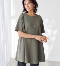 BELLUNA（ベルーナ）の「ひんやり！ポコポコエンボス素材－３ｋｇ見えチュニック（チュニック）」