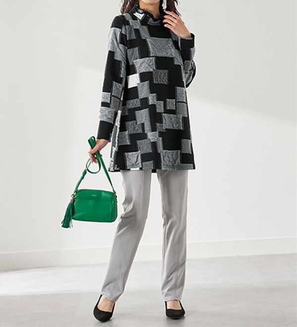 BELLUNA（ベルーナ）の「華やかふくれジャカードチュニック（チュニック）」｜詳細画像