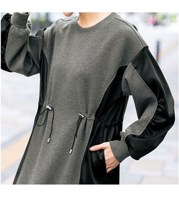 BELLUNA（ベルーナ）の「異素材切替ドロストワンピース（その他ワンピース）」｜詳細画像