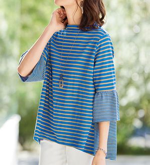 BELLUNA（ベルーナ）の「ボーダー切替プルオーバー（カットソー）」｜詳細画像