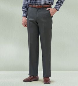 「裾上げ済ウエストストレッチスラックス　ノータック（メンズスラックス）」