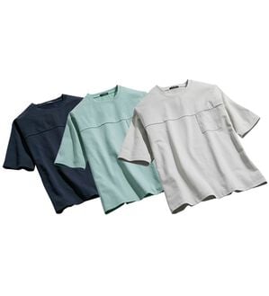 「【３色組】裏側さらっと大人の定番Ｔシャツ（メンズシャツ）」｜3色組