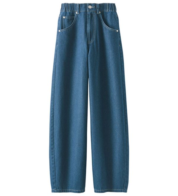 BELLUNA（ベルーナ）の「オシャレに見えるカーブデニムパンツ（ワイドパンツ・ガウチョ）」｜詳細画像