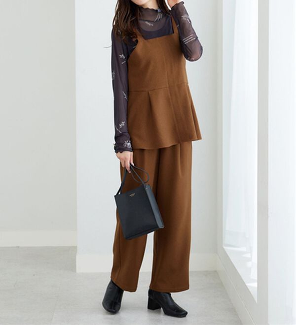 BELLUNA（ベルーナ）の「【2点セット】ウーリッシュ素材ビスチェセットアップ（セットアップ）」｜詳細画像