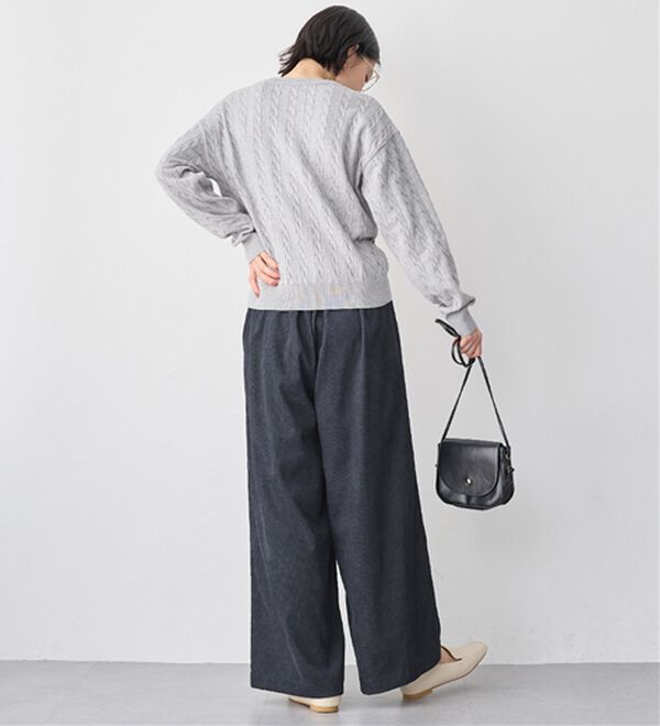 Viola e Viola（ヴィオラ エ ヴィオラ）の「あったか裏地コーデュロイパンツ（ワイドパンツ・ガウチョ）」｜詳細画像