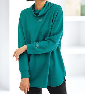 BELLUNA（ベルーナ）の「＜ＦＩＬＡ＞リップル素材ゆるタートルチュニック（チュニック）」｜詳細画像