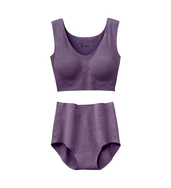 LAVIENNE（ラヴィエンヌ）の「【綿９５％＆縫い目ゼロ】締め付けにくいスーピタブラ・ショーツ（別売）（ブラジャー）」｜詳細画像