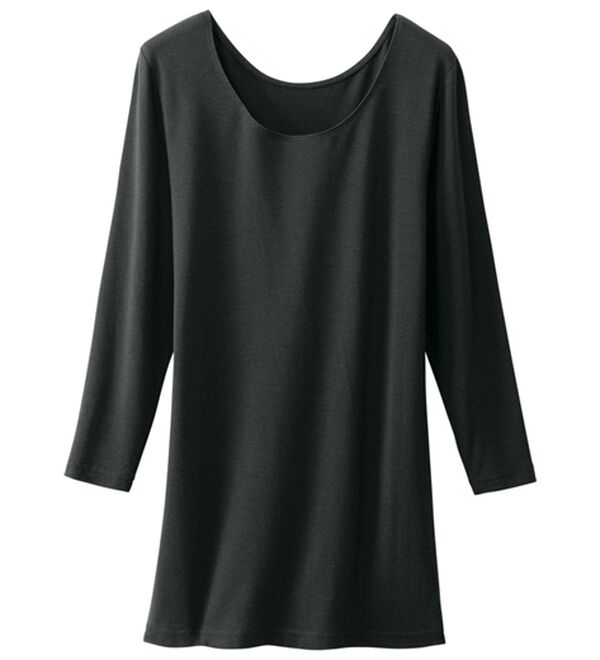 LAVIENNE（ラヴィエンヌ）の「【とろけるような肌ざわり】テンセル（ＴＭ）繊維コットン混７分袖インナー（肌着・インナーウェア）」｜詳細画像