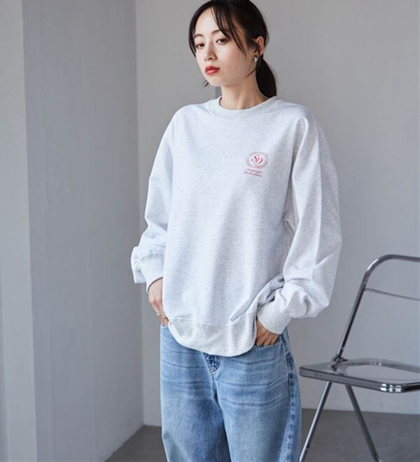 RANAN（ラナン）の「バックロゴ刺しゅうスウェット（トレーナー・スウェット）」｜オートミール