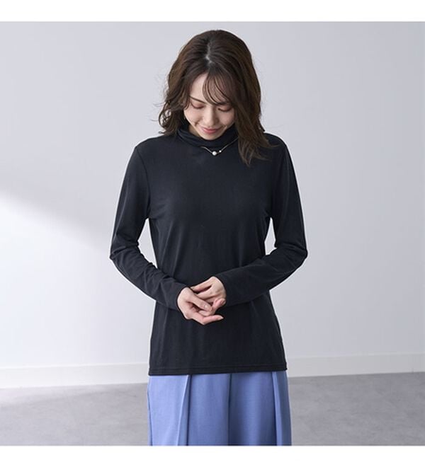 BELLUNA（ベルーナ）の「なめらかテンセル（ＴＭ）繊維ストレッチプルオーバー（カットソー）」｜詳細画像