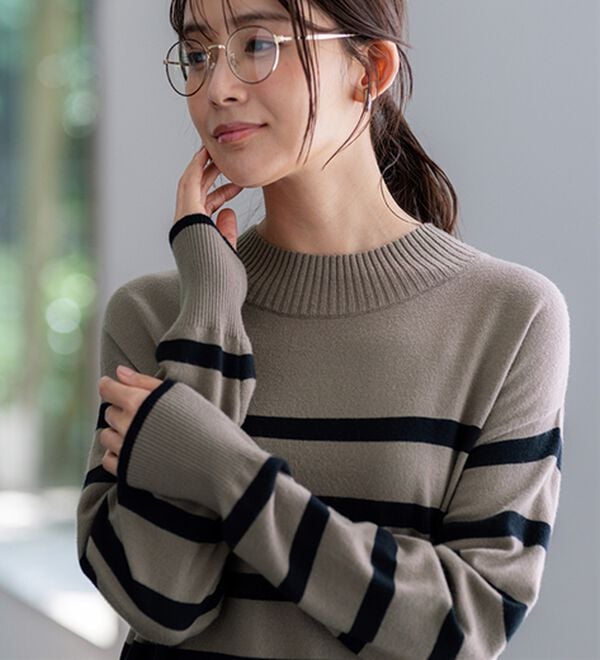 BELLUNA（ベルーナ）の「【新色追加】もちもち素材ハイネックニットプルオーバー（ニット・セーター）」｜詳細画像