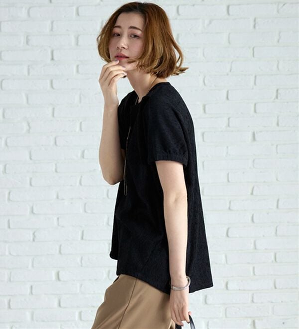 BELLUNA（ベルーナ）の「楊柳素材ドルマンプルオーバー（カットソー）」｜詳細画像