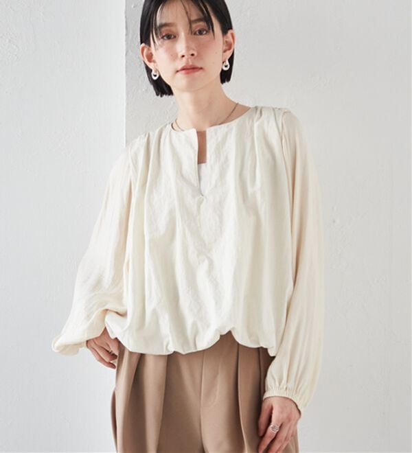 RANAN（ラナン）の「2WAYギャザーバルーンブラウス（ブラウス）」｜詳細画像