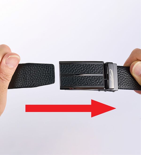 「【２本組】＜クロコダイル＞高級一枚仕立て千鳥無双ベルト（メンズベルト）」｜詳細画像