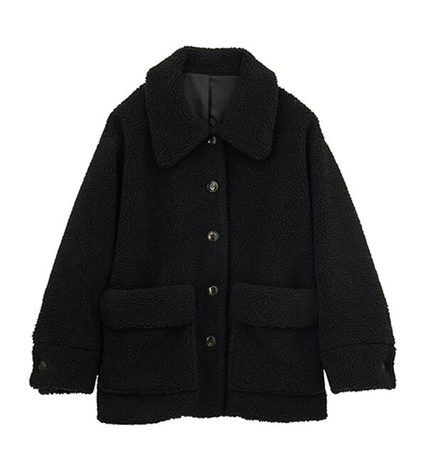 RANAN（ラナン）の「ステンカラーボアコート（ハーフコート）」｜詳細画像