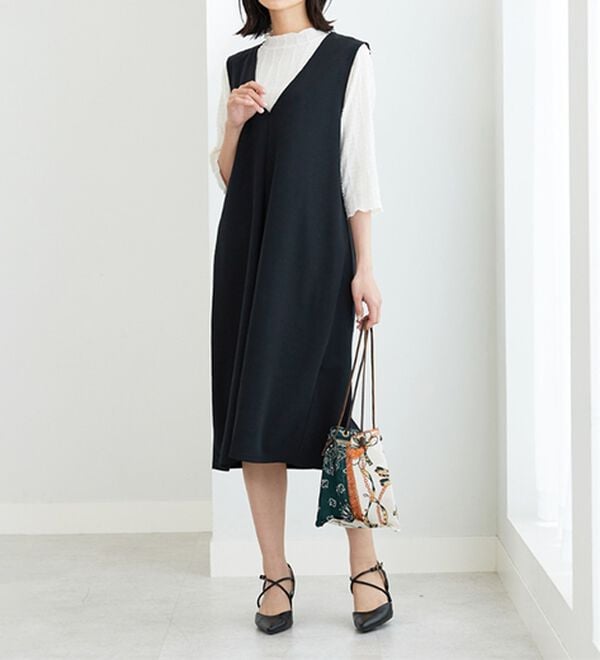 BELLUNA（ベルーナ）の「【2点セット】ジャカードプルオーバー＆ジャンスカセット（アンサンブル）」｜詳細画像