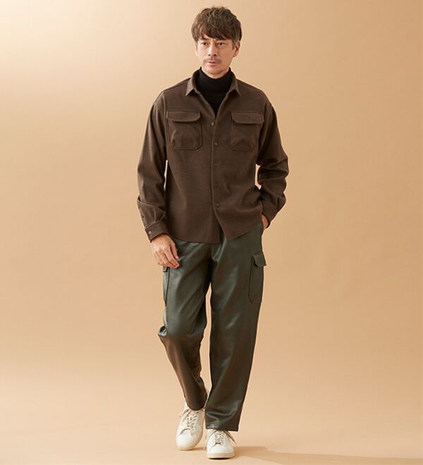 「メルトンジャージシャツジャケット（メンズシャツ）」｜詳細画像