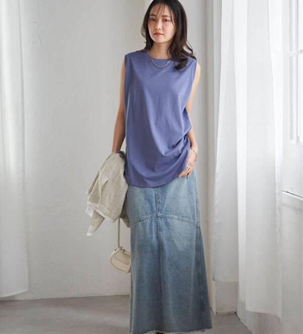 RANAN（ラナン）の「＜BC＞綿100％ひんやりタンクトップ（カットソー）」｜詳細画像