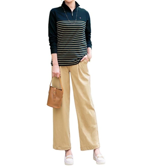 ルフラン（ルフラン）の「【２本組】【ＰＯＬＯ　ＢＣＳ】伸びて柔らか！美カジパンツ（フルレングスパンツ）」｜詳細画像