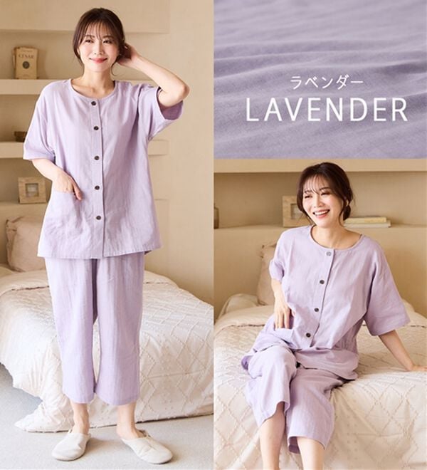 LAVIENNE（ラヴィエンヌ）の「【医師オススメ】夏に着たい！ダブルガーゼパジャマ（パジャマ・ルームウェア）」｜詳細画像