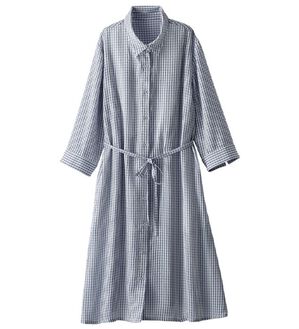 BELLUNA（ベルーナ）の「リップル素材シャツワンピース（シャツワンピース）」｜詳細画像