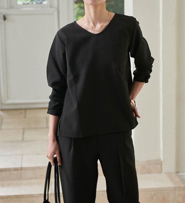 RANAN（ラナン）の「【選べるデザイン】楽してきれい見え！セットアップ（ブラウススーツ）」｜詳細画像