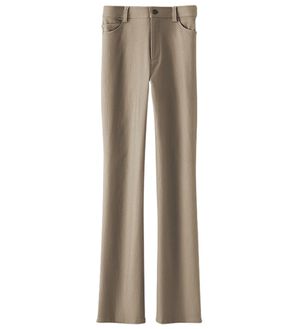 BELLUNA（ベルーナ）の「【選べる裏起毛】静電気防止！ブーツカットヘリンボーンパンツ（フルレングスパンツ）」｜グレージュ 裏起毛ナシ