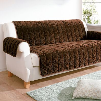 「あったか吸湿発熱・消臭オーナメント柄ソファカバー（ソファーカバー）」