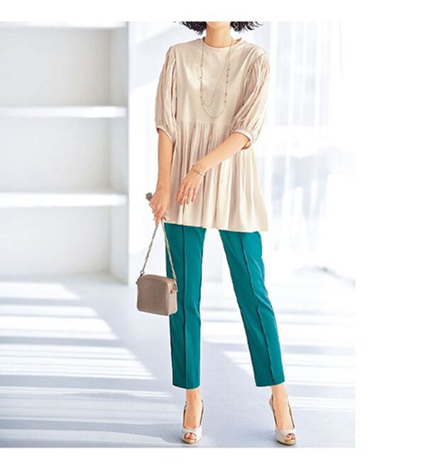 BELLUNA（ベルーナ）の「冷感キレイ見え！美脚テーパードパンツ（テーパードパンツ）」｜詳細画像