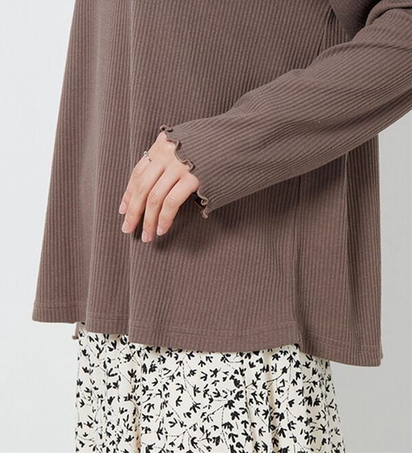 A HAPPY MARILYN（アハッピーマリリン）の「【Ｌ～６Ｌ】Ｒｉｎ こだわったのはシルエットと着心地 すっきり リブ カットソー トップス（カットソー）」｜詳細画像